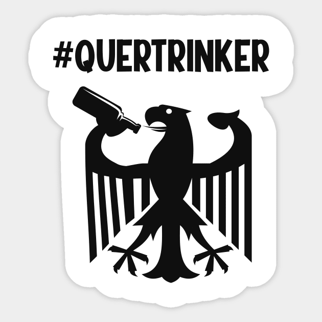 Quertrinker Parodie BRD Humor Bier Spaß Humor Sticker by Foxxy Merch